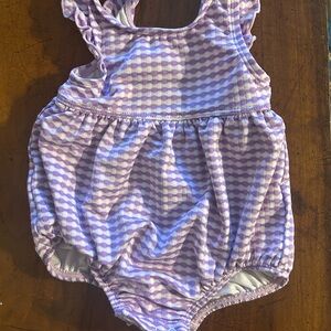 Purple and White Checkered swimsuit